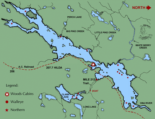 Oba Lake map